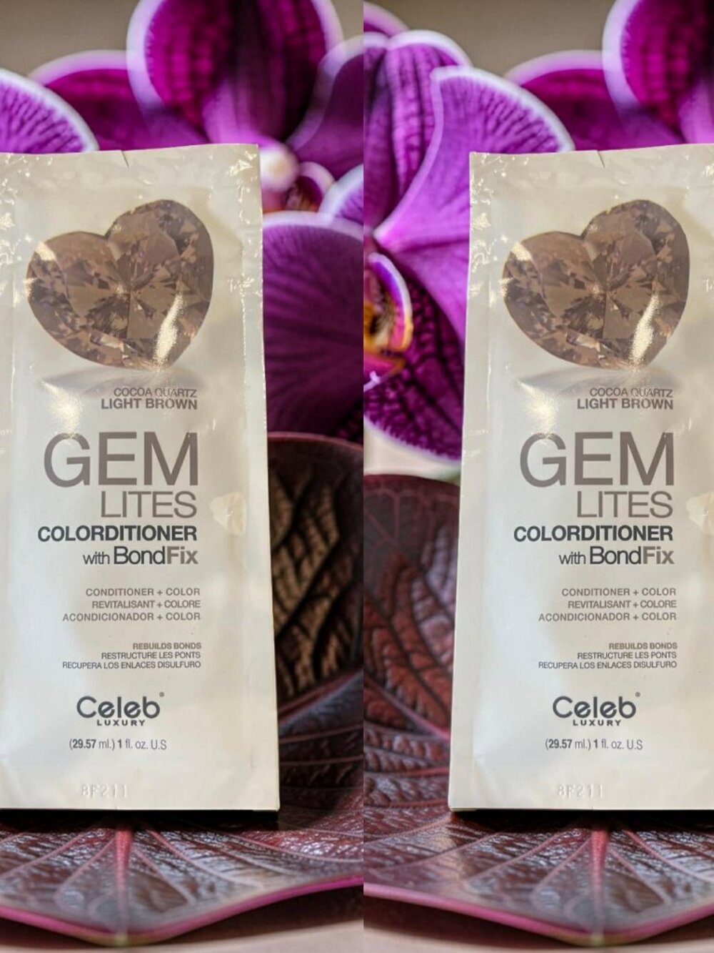 Celeb Luxury Gem Lites Conditioner with BondFix Cocoa Quatz Light Brown Sample